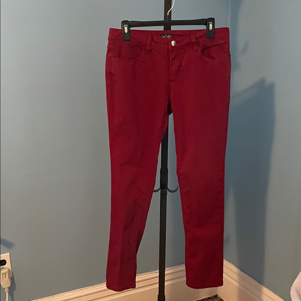 Women's Lord & Taylor Burgundy Ankle Jeans